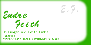 endre feith business card